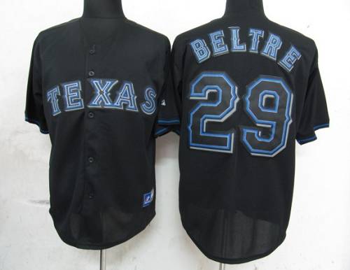 Custom Fan-Made Adrian Beltre Texas Rangers #29 Black Baseball Jersey