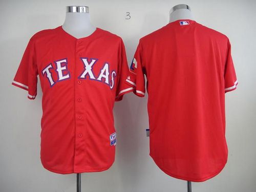 Custom Fan-Made Red Texas Rangers Baseball Jersey Texas Rangers Red Baseball Jersey