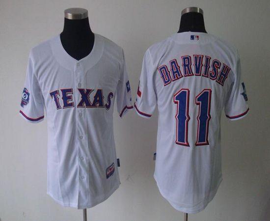 Custom Fan-Made Yu Darvish Texas Rangers #11 White Baseball Jersey