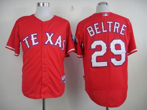 Custom Fan-Made Adrian Beltre Texas Rangers #29 Red Baseball Jersey