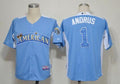 Custom Fan-Made Elvis Andrus BP Texas Rangers #1 Blue 2012 All-Star Edition Baseball Jersey
