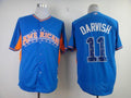 Custom Fan-Made Yu Darvish Texas Rangers #11 Blue 2013 All-Star Edition Baseball Jersey