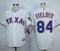Custom Fan-Made Prince Fielder Texas Rangers #84 White Baseball Jersey