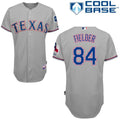 Custom Fan-Made Prince Fielder Texas Rangers #84 Grey Baseball Jersey