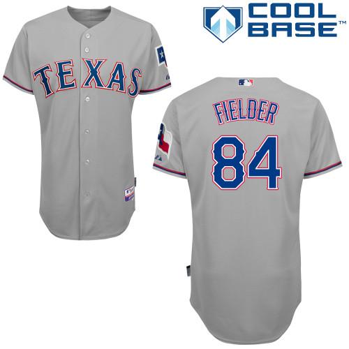 Custom Fan-Made Prince Fielder Texas Rangers #84 Grey Baseball Jersey
