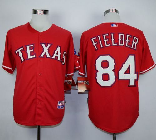 Custom Fan-Made Prince Fielder Texas Rangers #84 Red Baseball Jersey