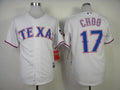 Custom Fan-Made Shin Soo Choo Texas Rangers #17 White Baseball Jersey