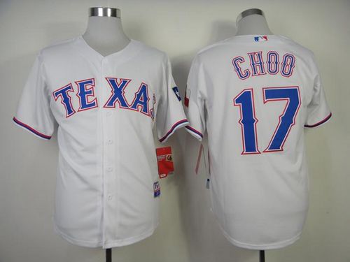 Custom Fan-Made Shin Soo Choo Texas Rangers #17 White Baseball Jersey