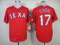 Custom Fan-Made Shin Soo Choo Texas Rangers #17 Red Baseball Jersey