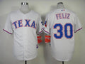 Custom Fan-Made Neftali Feliz Texas Rangers #30 White Baseball Jersey