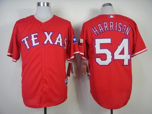 Custom Fan-Made Matt Harrison Texas Rangers #54 Red Baseball Jersey