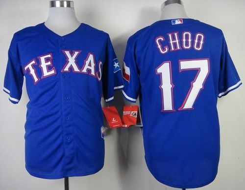 Custom Fan-Made Shin Soo Choo Texas Rangers #17 Blue Baseball Jersey