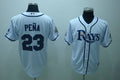 Custom Fan-Made Carlos Pena Tampa Bay Rays #23 White Baseball Jersey