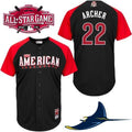 Custom Fan-Made Chris Archer Tampa Bay Rays #22 Black 2015 All-Star Edition Baseball Jersey