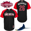 Custom Fan-Made Brad Boxberger Tampa Bay Rays #26 Black 2015 All-Star Edition Baseball Jersey