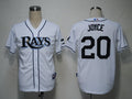 Custom Fan-Made Matt Joyce Tampa Bay Rays #20 White Baseball Jersey