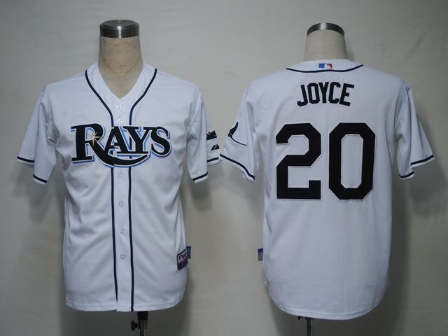 Custom Fan-Made Matt Joyce Tampa Bay Rays #20 White Baseball Jersey
