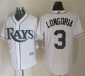 Custom Fan-Made Evan Longoria Tampa Bay Rays #3 White Baseball Jersey