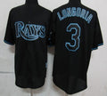 Custom Fan-Made Evan Longoria Tampa Bay Rays #3 Black Baseball Jersey