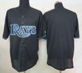 Custom Fan-Made Black Tampa Bay Rays Baseball Jersey Tampa Bay Rays Black Baseball Jersey