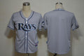 Custom Fan-Made Grey Tampa Bay Rays Baseball Jersey Tampa Bay Rays Grey Baseball Jersey