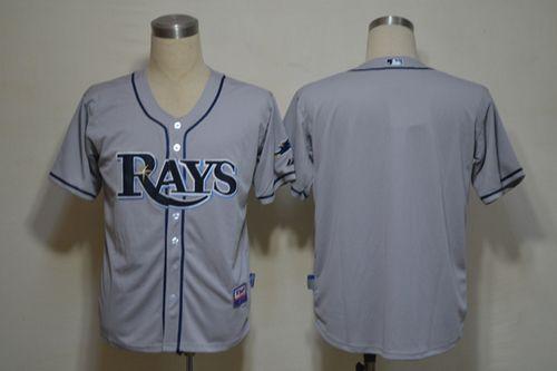 Custom Fan-Made Grey Tampa Bay Rays Baseball Jersey Tampa Bay Rays Grey Baseball Jersey