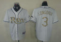 Custom Fan-Made Evan Longoria Tampa Bay Rays #3 White USMC Baseball Jersey