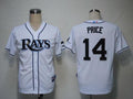 Custom Fan-Made David Price Tampa Bay Rays #14 White Baseball Jersey