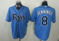 Custom Fan-Made Desmond Jennings Tampa Bay Rays #8 Blue Baseball Jersey