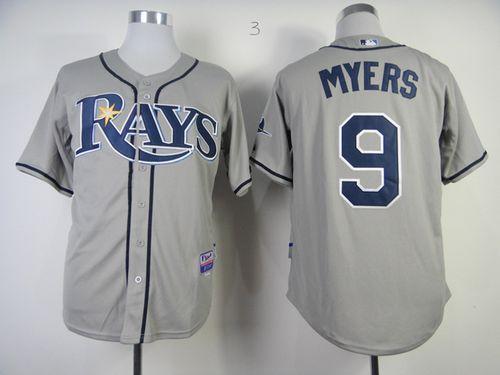 Custom Fan-Made Wil Myers Tampa Bay Rays #9 Grey Baseball Jersey