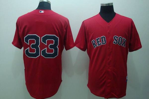 Custom Fan-Made Jason Varitek Boston Red Sox #33 Red Baseball Jersey