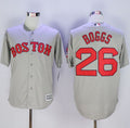 Custom Fan-Made Wade Boggs Boston Red Sox #26 Grey Baseball Jersey