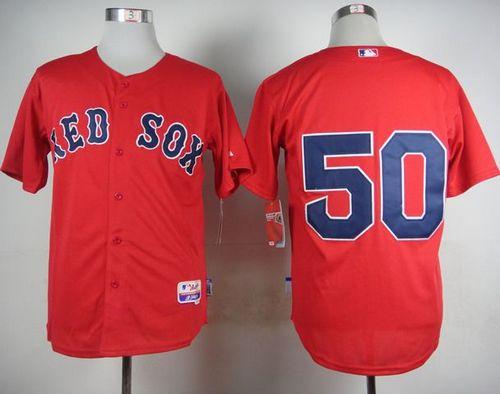 Custom Fan-Made Mookie Betts Boston Red Sox #50 Red Baseball Jersey