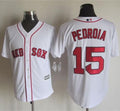 Custom Fan-Made Dustin Pedroia Boston Red Sox #15 Red Baseball Jersey