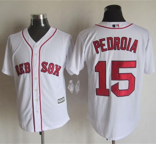 Custom Fan-Made Dustin Pedroia Boston Red Sox #15 Red Baseball Jersey
