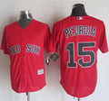 Custom Fan-Made Dustin Pedroia Boston Red Sox #15 Red Baseball Jersey