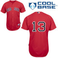Custom Fan-Made Carl Crawford Boston Red Sox #13 Red Baseball Jersey