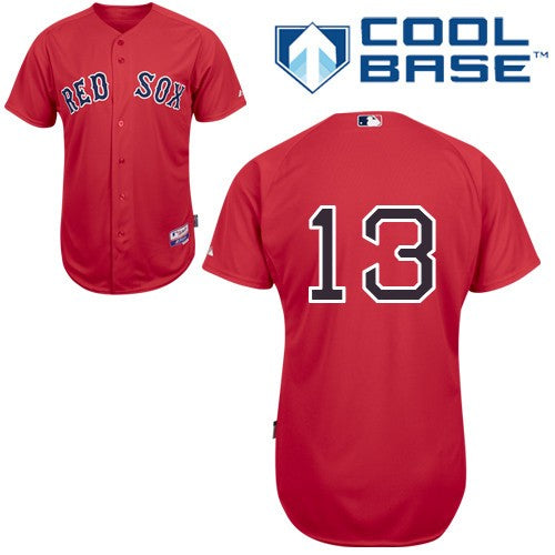Custom Fan-Made Carl Crawford Boston Red Sox #13 Red Baseball Jersey