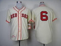 Custom Fan-Made Johnny Pesky Boston Red Sox #6 Red 1946 Throwback Baseball Jersey
