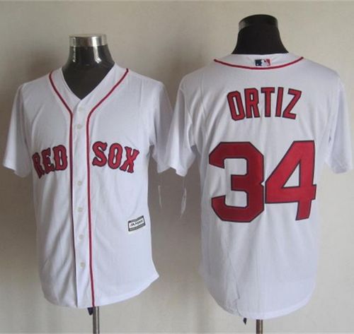 Custom Fan-Made David Ortiz Boston Red Sox #34 Red Baseball Jersey
