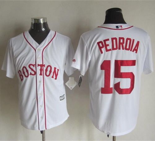 Custom Fan-Made Dustin Pedroia Boston Red Sox #15 Red Baseball Jersey