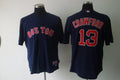 Custom Fan-Made Carl Crawford Dark Boston Red Sox #13 Red Baseball Jersey