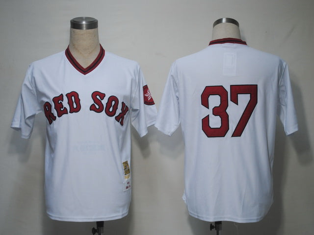 Custom Fan-Made Bill Lee Boston Red Sox #37 Red Throwback Baseball Jersey