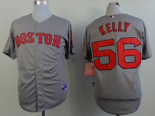 Custom Fan-Made Joe Kelly Boston Red Sox #56 Grey Baseball Jersey