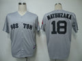 Custom Fan-Made Daisuke Matsuzaka Boston Red Sox #18 Grey Baseball Jersey