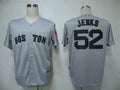 Custom Fan-Made Bobby Jenks Boston Red Sox #52 Grey Baseball Jersey
