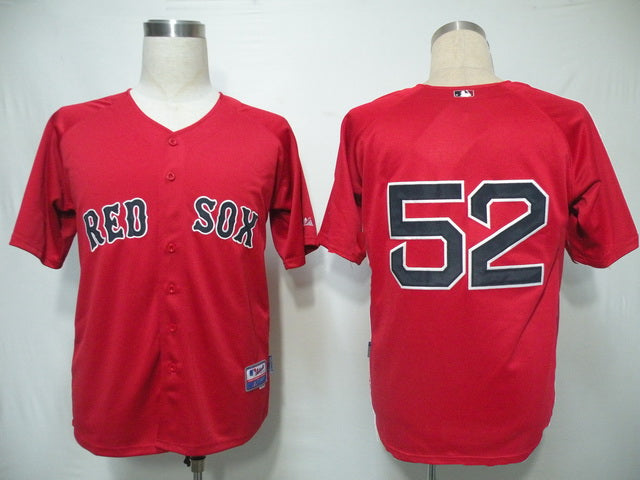 Custom Fan-Made Bobby Jenks Boston Red Sox #52 Red Baseball Jersey