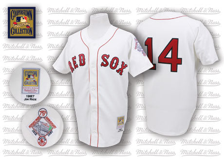 Custom Fan-Made Jim Rice Boston Red Sox #14 Red 1987 Throwback Baseball Jersey