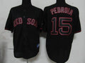Custom Fan-Made Dustin Pedroia Boston Red Sox #15 Red Baseball Jersey