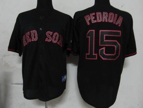 Custom Fan-Made Dustin Pedroia Boston Red Sox #15 Red Baseball Jersey